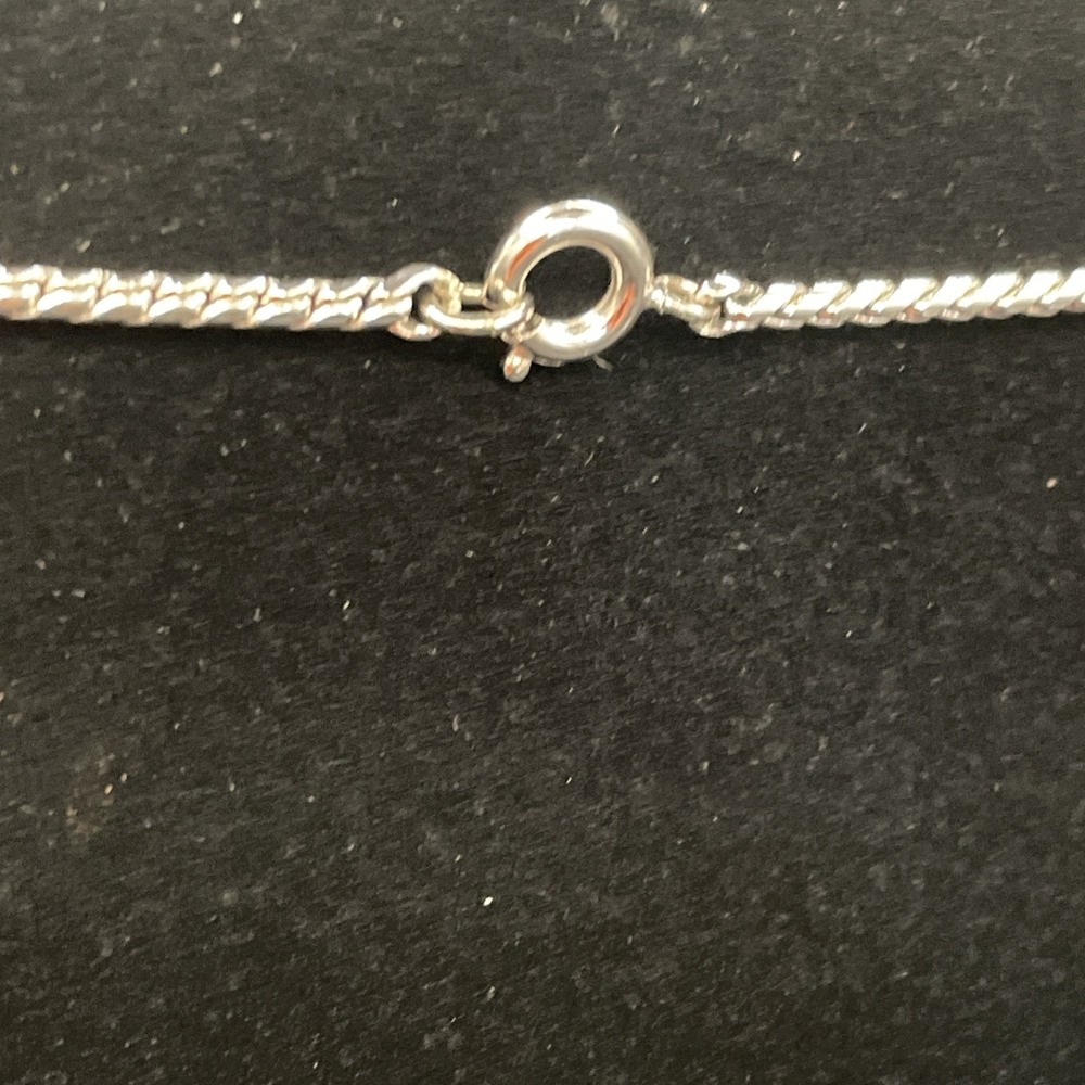 Sterling Silver 925 And Marcasite Necklace B&K 15" Art Deco Vintage 19.86g - Picture 11 of 13